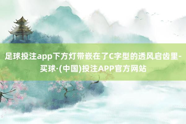 足球投注app下方灯带嵌在了C字型的透风启齿里-买球·(中国)投注APP官方网站