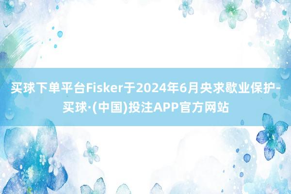 买球下单平台Fisker于2024年6月央求歇业保护-买球·(中国)投注APP官方网站