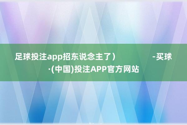 足球投注app招东说念主了）               -买球·(中国)投注APP官方网站