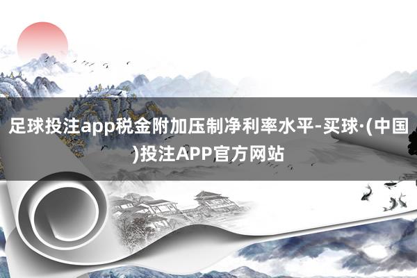 足球投注app税金附加压制净利率水平-买球·(中国)投注APP官方网站