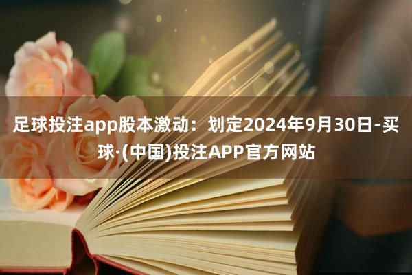 足球投注app股本激动：划定2024年9月30日-买球·(中国)投注APP官方网站