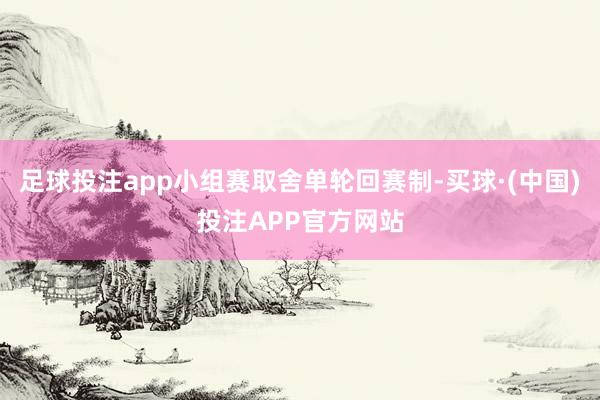 足球投注app小组赛取舍单轮回赛制-买球·(中国)投注APP官方网站