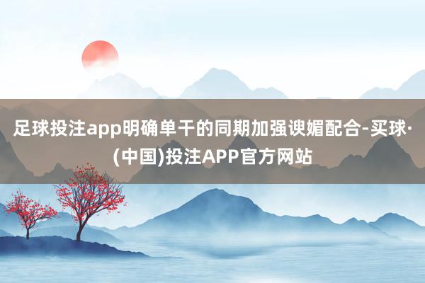 足球投注app明确单干的同期加强谀媚配合-买球·(中国)投注APP官方网站