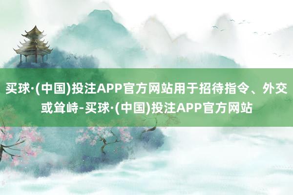 买球·(中国)投注APP官方网站用于招待指令、外交或耸峙-买球·(中国)投注APP官方网站