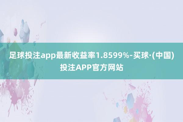 足球投注app最新收益率1.8599%-买球·(中国)投注APP官方网站