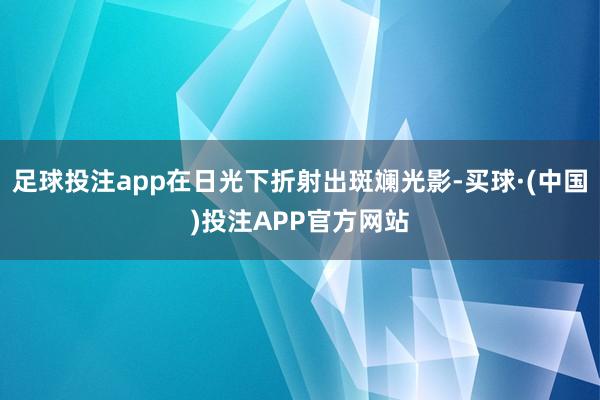 足球投注app在日光下折射出斑斓光影-买球·(中国)投注APP官方网站