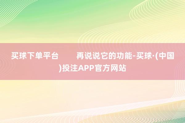 买球下单平台        再说说它的功能-买球·(中国)投注APP官方网站