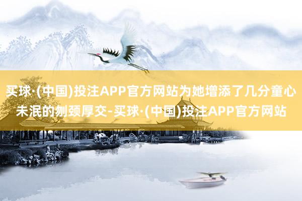 买球·(中国)投注APP官方网站为她增添了几分童心未泯的刎颈厚交-买球·(中国)投注APP官方网站