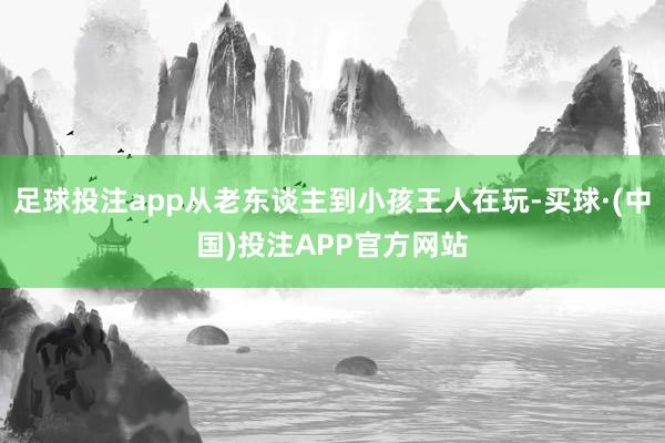 足球投注app从老东谈主到小孩王人在玩-买球·(中国)投注APP官方网站