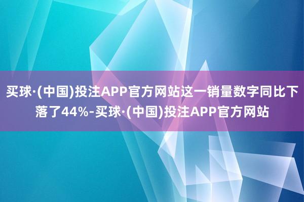 买球·(中国)投注APP官方网站这一销量数字同比下落了44%-买球·(中国)投注APP官方网站