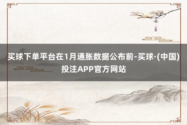 买球下单平台在1月通胀数据公布前-买球·(中国)投注APP官方网站