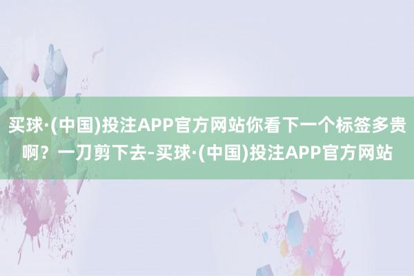 买球·(中国)投注APP官方网站你看下一个标签多贵啊？一刀剪下去-买球·(中国)投注APP官方网站