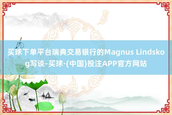 买球下单平台瑞典交易银行的Magnus Lindskog写谈-买球·(中国)投注APP官方网站