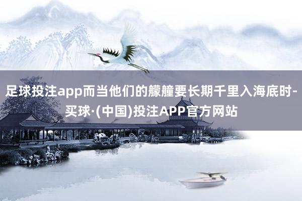 足球投注app而当他们的艨艟要长期千里入海底时-买球·(中国)投注APP官方网站