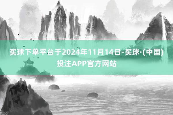 买球下单平台于2024年11月14日-买球·(中国)投注APP官方网站