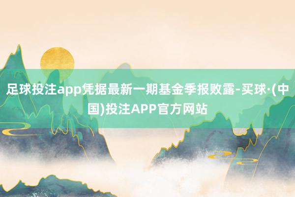 足球投注app凭据最新一期基金季报败露-买球·(中国)投注APP官方网站