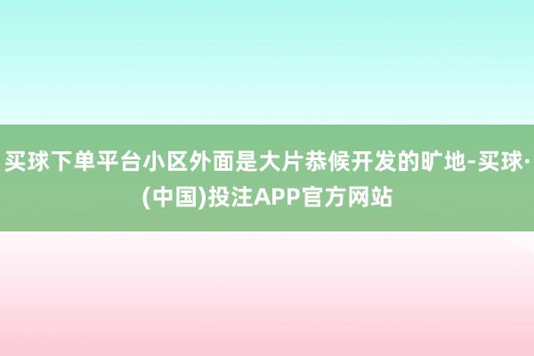 买球下单平台小区外面是大片恭候开发的旷地-买球·(中国)投注APP官方网站